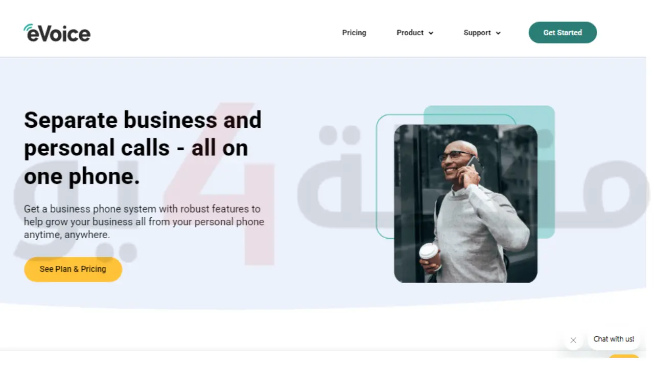 عمل رقم امريكي للواتس eVoice