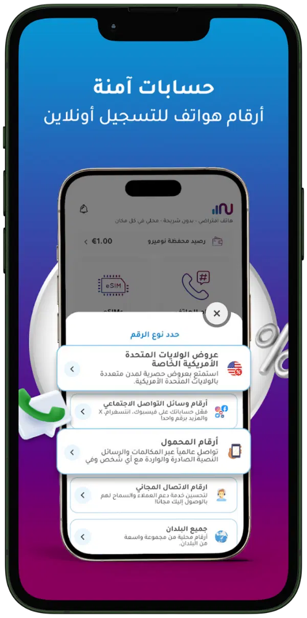 تطبيق نيوميرو Numero eSIM