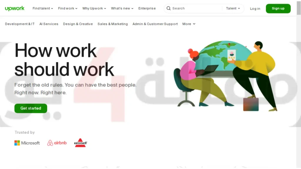 موقع لربح المال من الانترنت Upwork