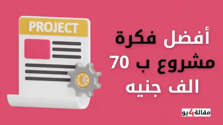 أفضل فكرة مشروع ب 70 الف جنيه