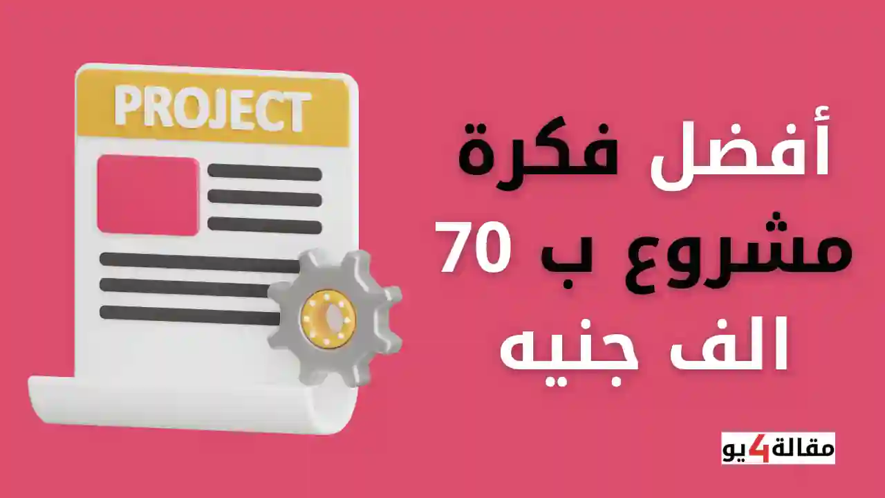 أفضل فكرة مشروع ب 70 الف جنيه